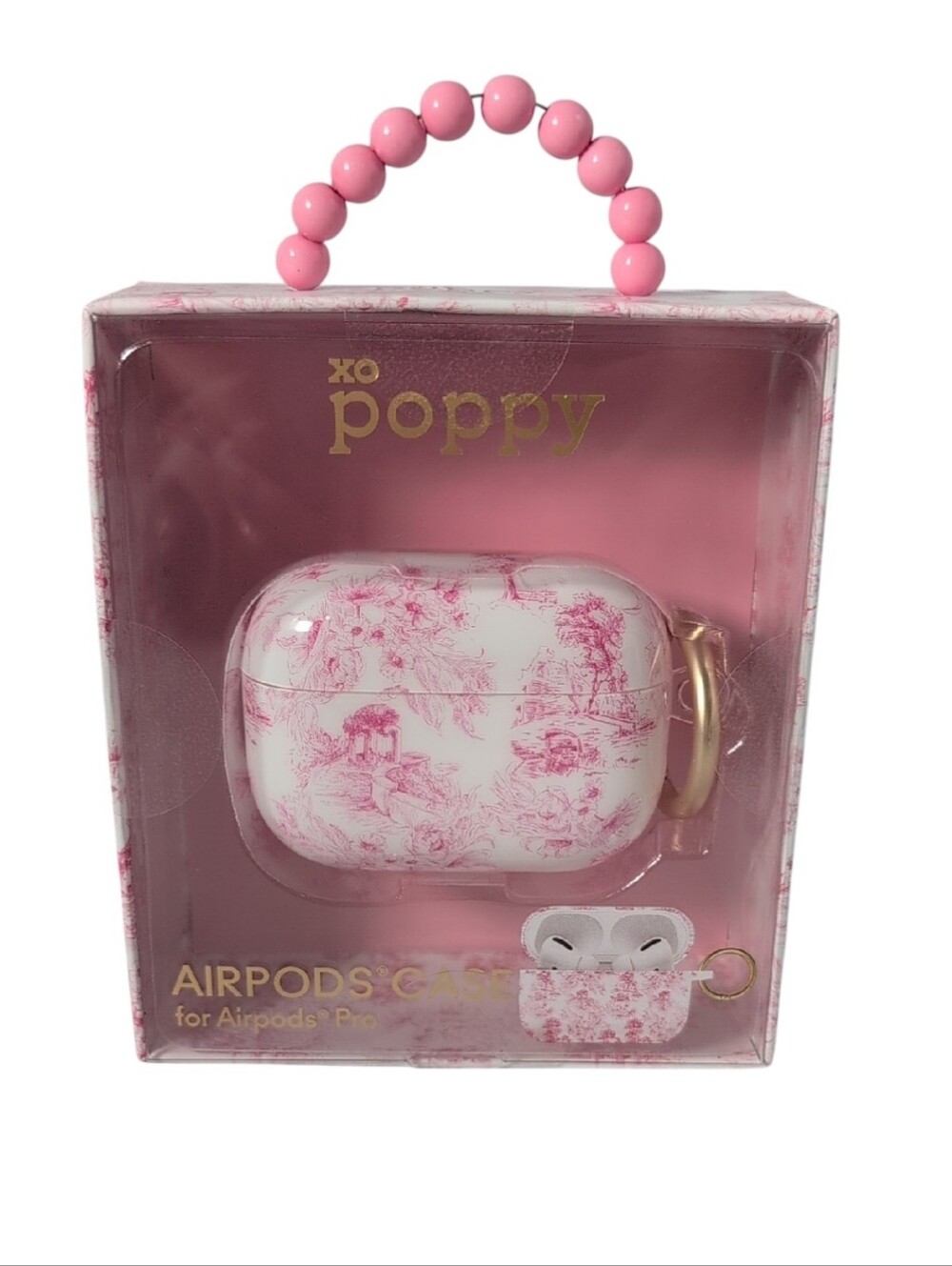 XO Poppy Pink Toile AirPods Case for AirPods Pro